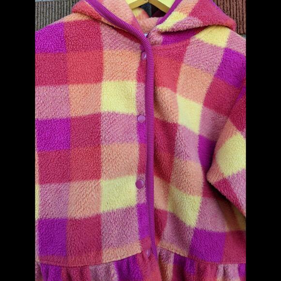 24M Vintage Eaton Baby Fuzzy Pink Pink Yellow Sweater 1990s - Picture 3 of 6